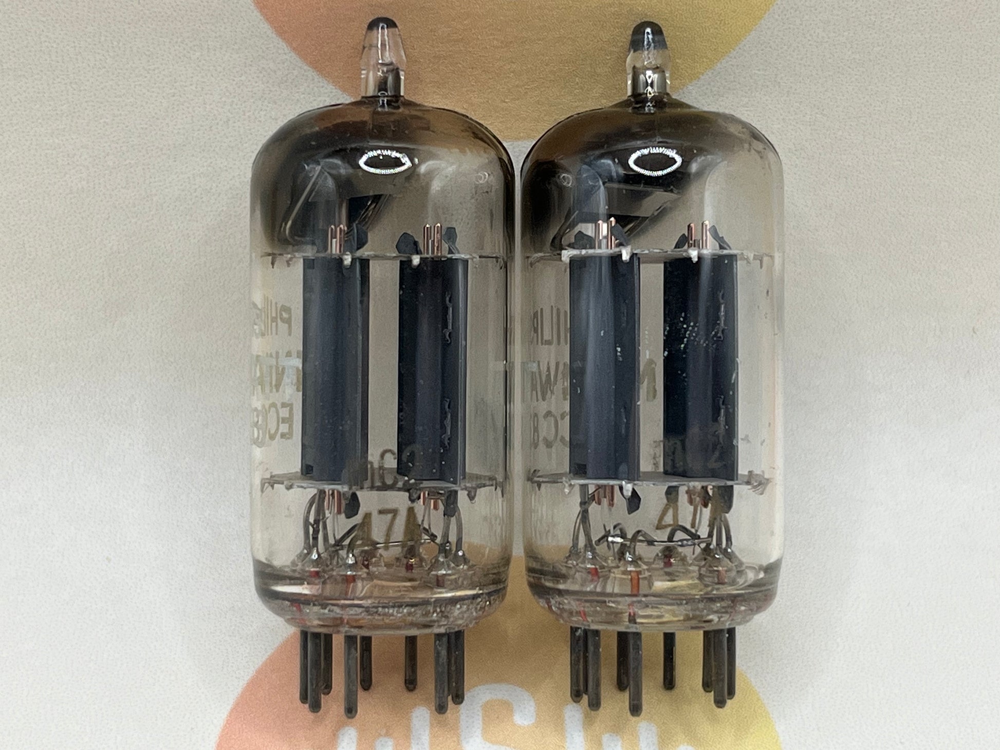 one Miniwatt Dario 12AX7 ECC83 chrome silver plate matched one Miniwatt Dario 12AX7 ECC83 chrome silver plate matched