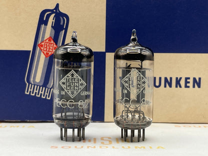 Telefunken ECC82 12AU7 Piastre Righe Pre ◇ Inferiore - Berlino