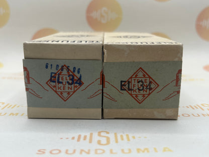 Telefunken EL34 OOゲッター ウィングプレート マッチドペア ◇ボトム - ウルム 1966 - NOS+