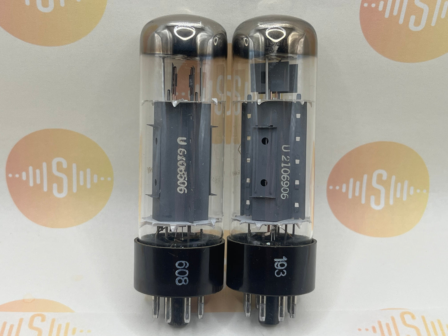 Telefunken EL34 OOゲッター ウィングプレート マッチドペア ◇ボトム - ウルム 1966 - NOS+