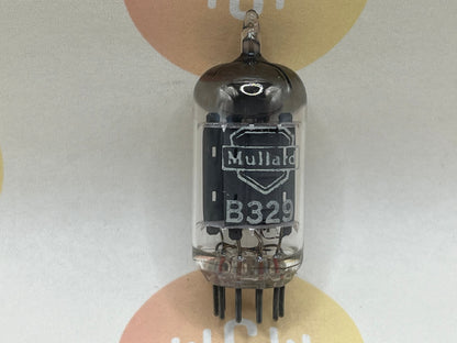 1x Telefunken B329 Long Plates Square Getter Pre ◇ Bottom - Berlin 1955 Mullard Label
