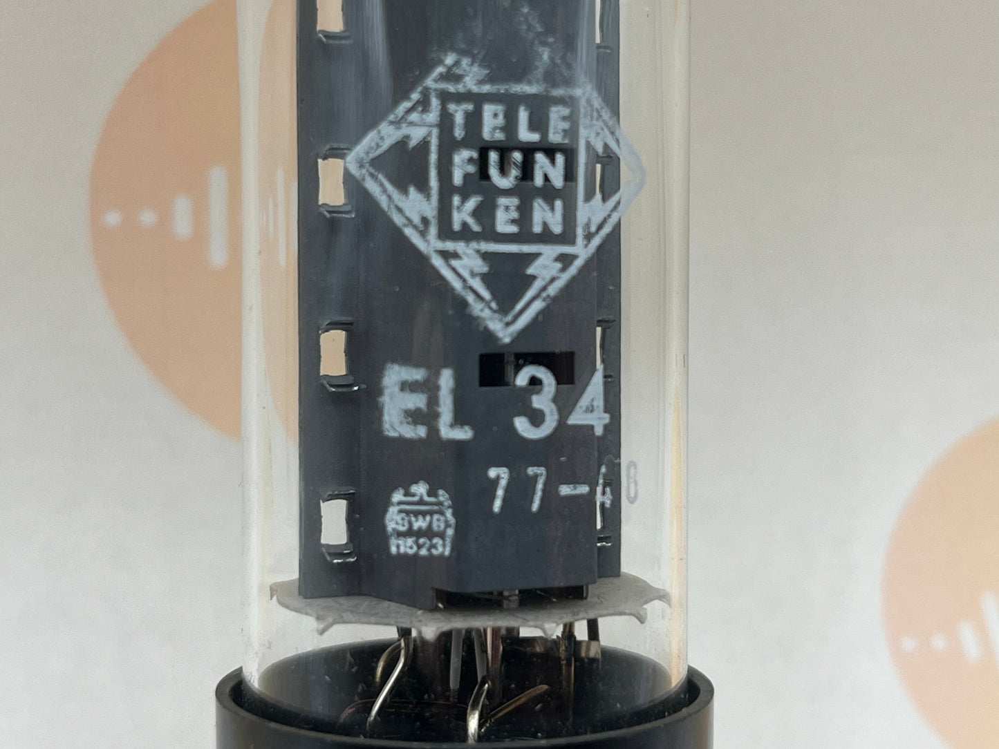 1x Telefunken EL34 O-Getter Boîte militaire originale – BWB Falcon – Pour Bundeswehr – Ulm 1977 – NIB NOS