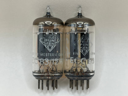 Telefunken ECC83 12AX7 Plaques lisses Berlin