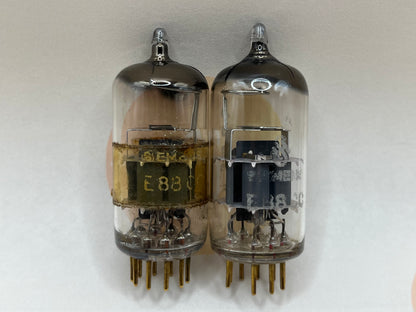 Siemens E88CC 6922 D-getter Matched Pair - Pre-acid code Production - Munich 1950s
