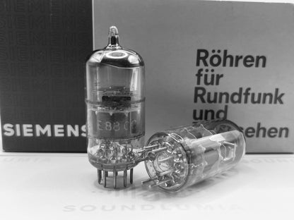 Siemens E88CC 6922 D-getter Matched Pair - Pre-acid code Production - Munich 1950s