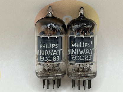 Philips 12AU7 ECC82 Lange Platten Folie D 45° Getter Siemens Label - Holland 1955 