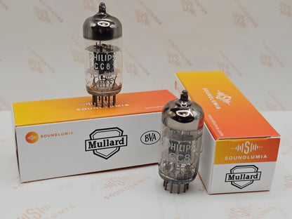 1对 Mullard ECC81 12AT7 O型吸油管（匹配对装） - 布莱克本 1965/66 - 全新库存
