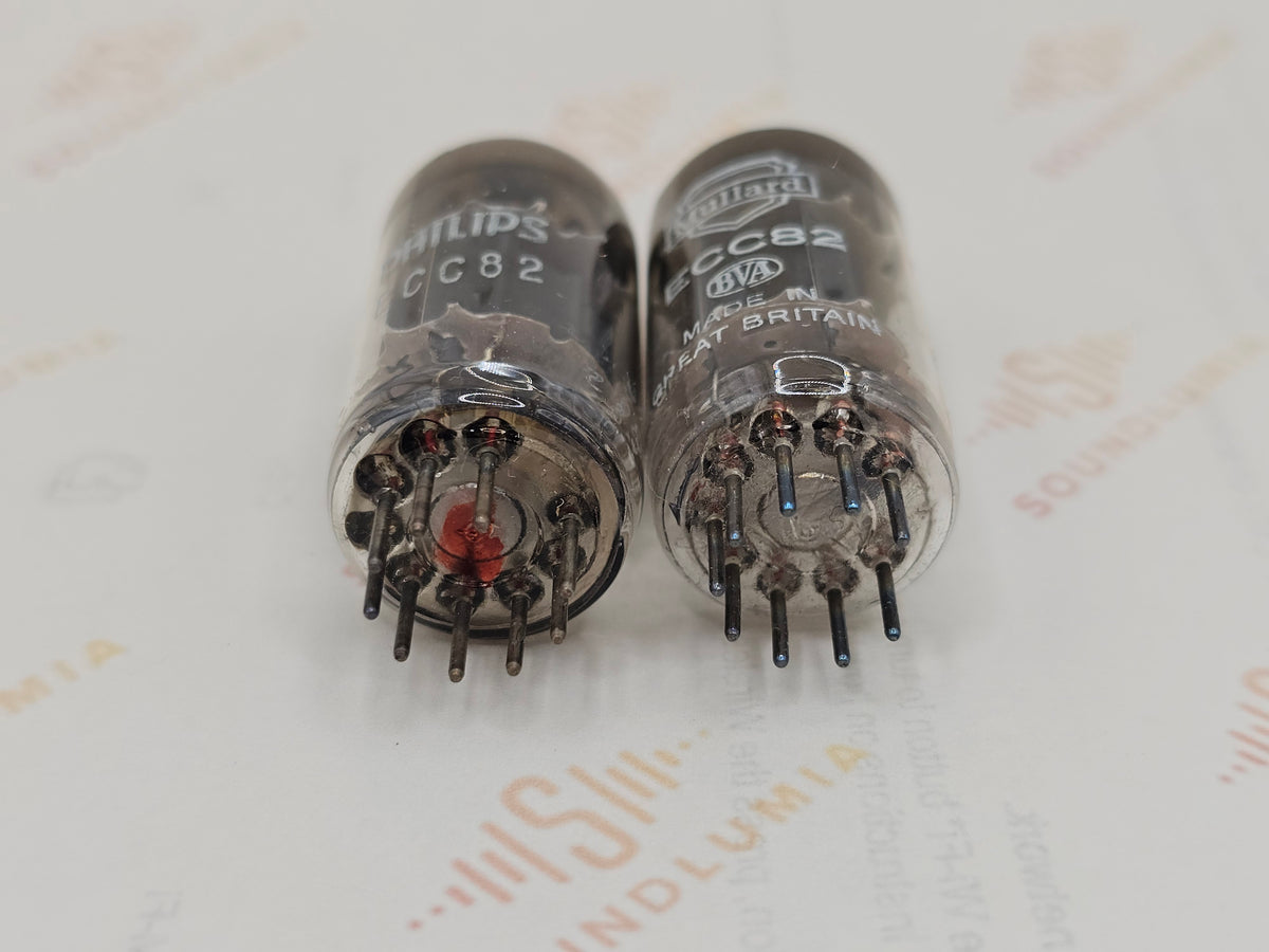 Mullard ECC82 12AU7 vacuum tube with O-Getter and Short Plates, image 27