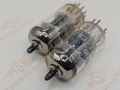 Philips ECC82 12AU7 Short Plates Dimple Disc Getter - Heerlen