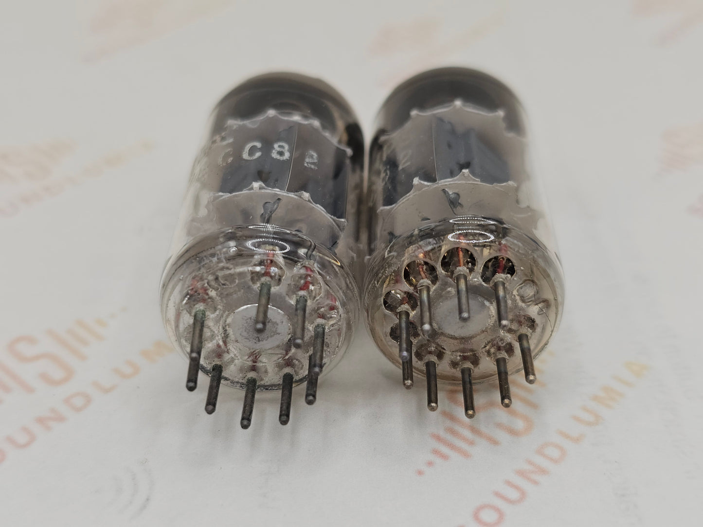 Philips ECC82 12AU7 Short Plates Dimple Disc Getter - Heerlen