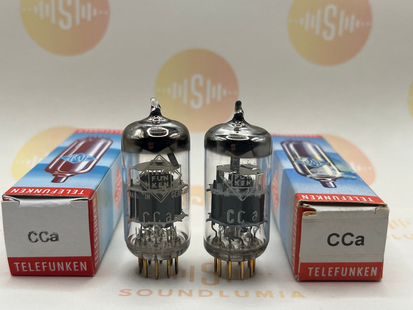 2x Telefunken CCa (E88CC+) PostRöhre 匹配代码 - ◇ 底部 - 乌尔姆 '67 