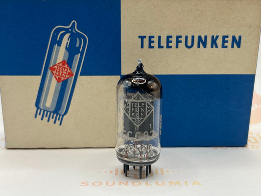 Telefunken ECC82 Ribbed Plates Pre Diamond Bottom - Germany