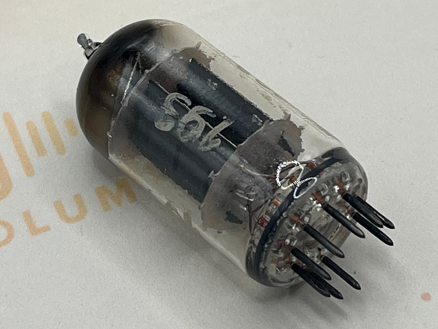 Telefunken ECC82 12AU7 vintage vacuum tube ribbed plates pre diamond bottom Germany NOS