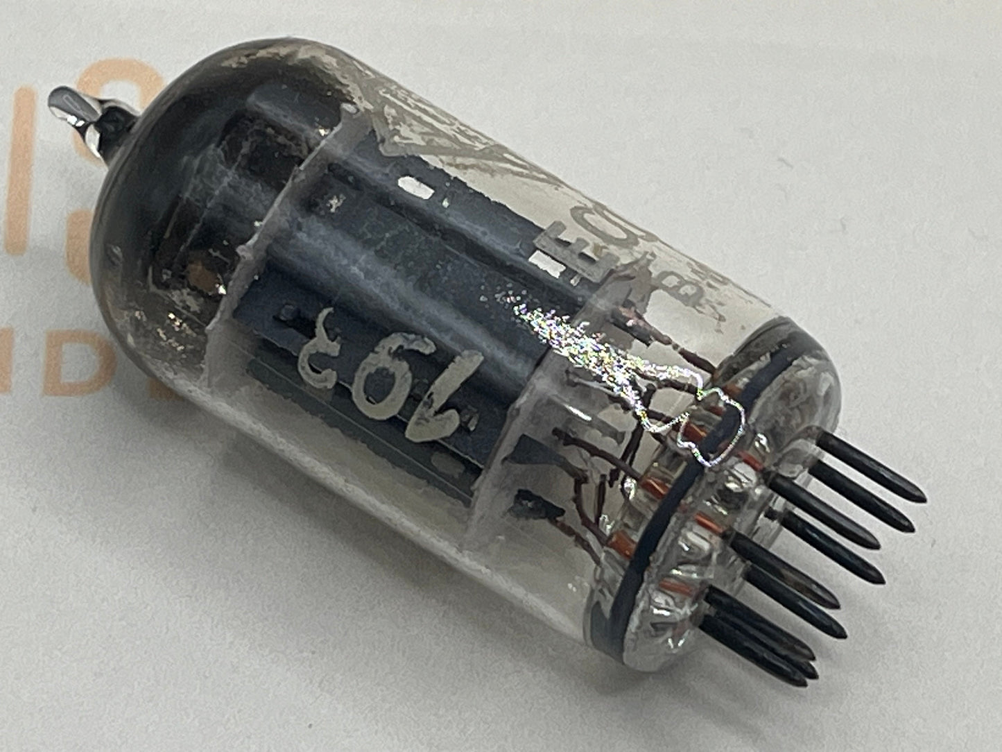 Telefunken ECC82 12AU7 vintage vacuum tube ribbed plates pre diamond bottom Germany NOS