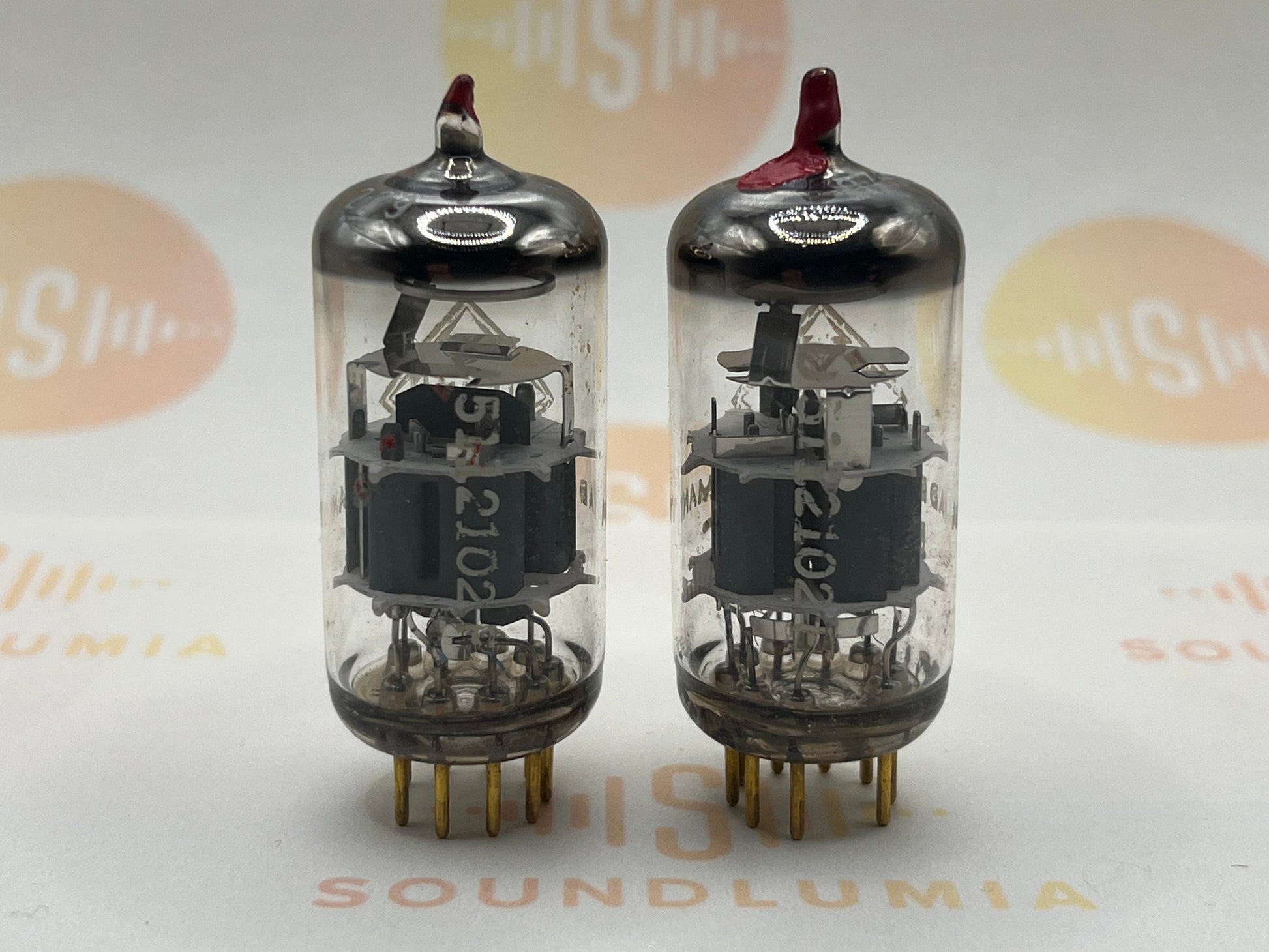 Telefunken Premium E88CC 6922 vintage vacuum tubes diamond bottom matched pair Ulm 1960s NOS