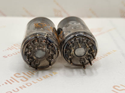 Amperex ECC88 6DJ8 PQ Dimple Disc Getter - Heerlen