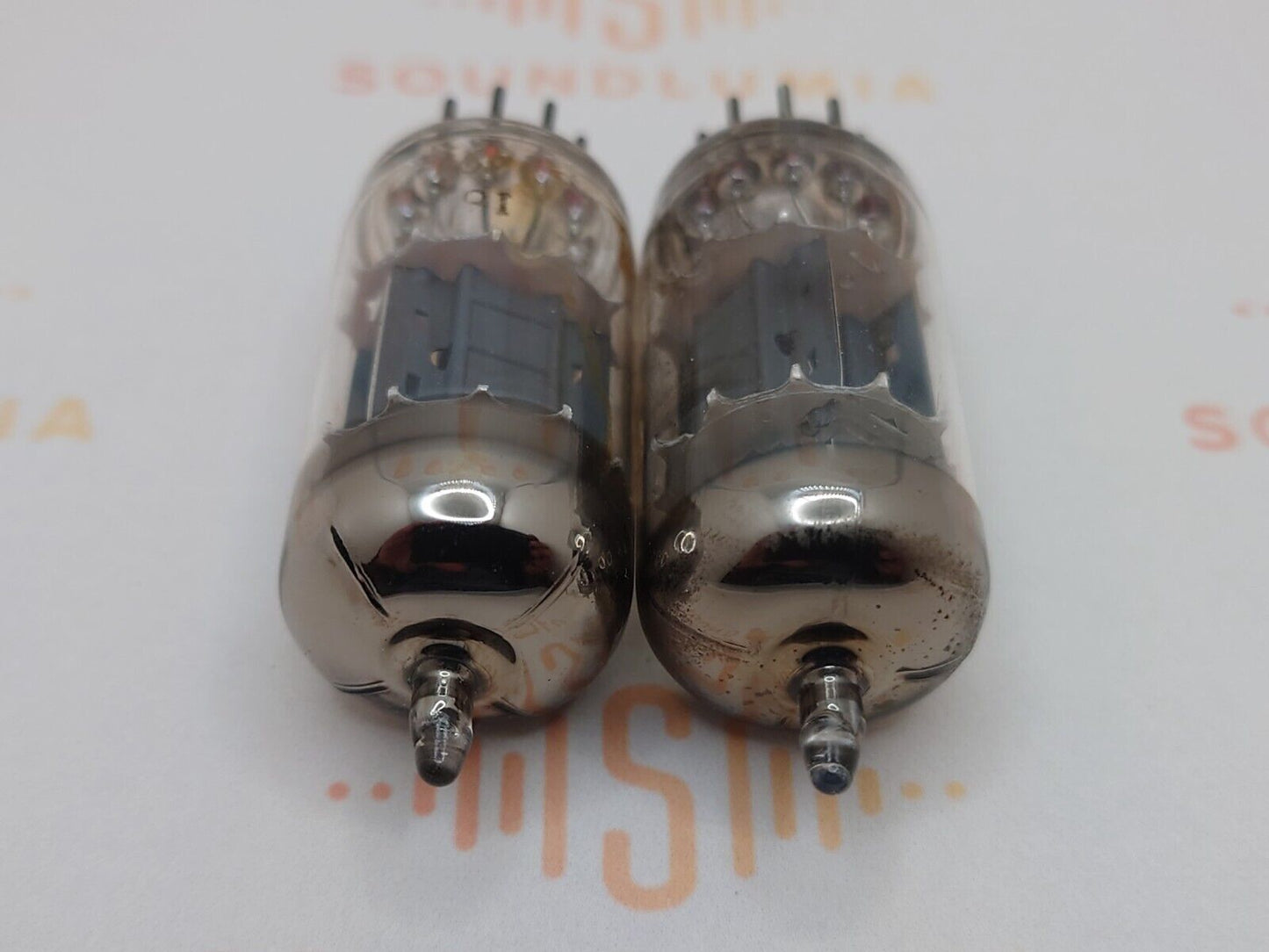 Philips Miniwatt ECC83 12AX7 Short Plates Matched Pair - Holland '59 I61 - Near NOS