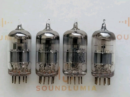 Lorenz PCC88 = 7DJ8 (6DJ8 equiv.) Black Logo Matched Quad  - Germany 1950s - NOS