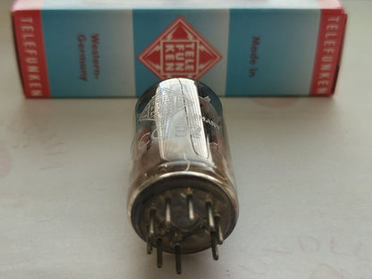 1x Telefunken ECC82 Green Tip - 17mm Smooth Plates ◇ Bottom - Berlin 1961