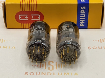 Philips Miniwatt SQ E88CC = 6922 passendes Paar - Heerlen, NL 1967 - Stark