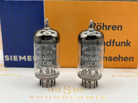 Siemens ECC83 12AX7 vacuum tube with Long Plates, image 1