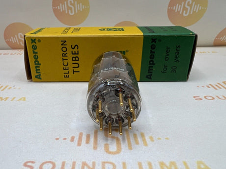 Amperex ECC82 12AU7 vacuum tube with O-Getter and Short Plates, image 5
