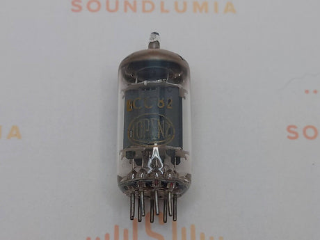 Siemens ECC82 12AU7 vacuum tube with Long Plates and Lorenz Label, image 2