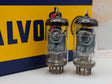 Telefunken EF86 vintage vacuum tubes gray plates O-getter diamond bottom Valvo label matched pair NOS