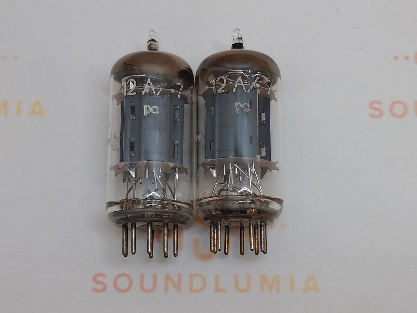2x Telefunken ECC83 12AX7 Rippenplatten ◇ Unten - Berlin '58 - Gleicher Code - NOS+ 