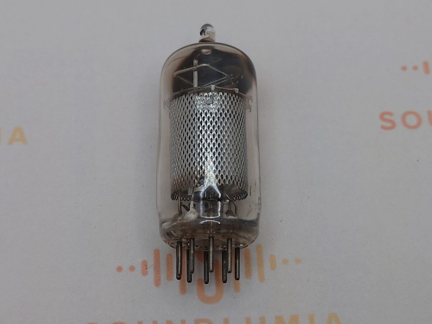 1x Mullard EF86 Long Mesh Plates Square Getter - Philips Label - Blackburn '55