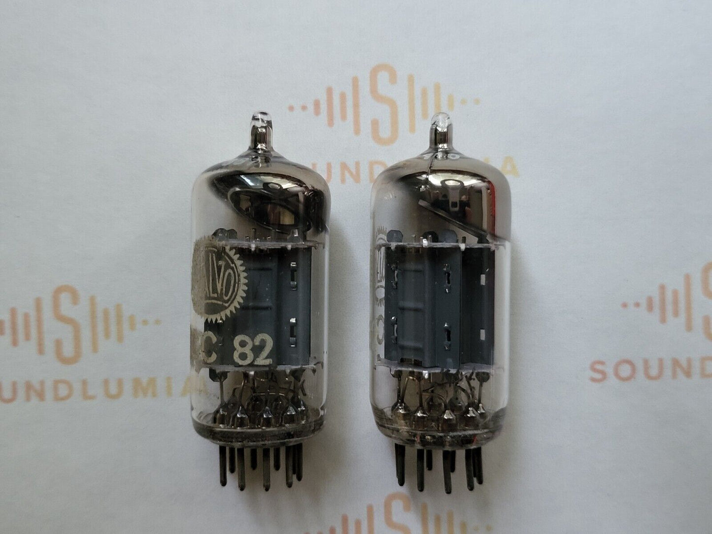 Valvo ECC82 12AU7 Matched Pair 30° Getter Long Plates - Hamburg 1957/58 K62 