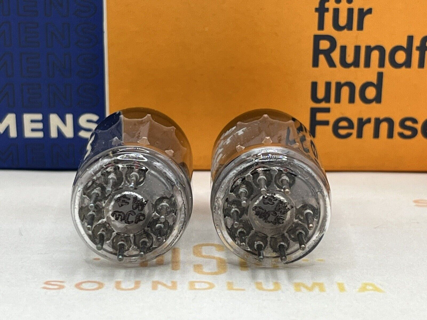 1x Siemens ECC83 12AX7 Langplatten - München, vor 1955 (‡U mCP) - Philips Label 