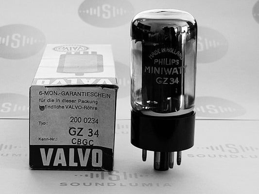 Philips GZ34 5AR4 DD Getter Original Valvo Box - Eindhoven, NL '57 f30 - Neu in OVP
