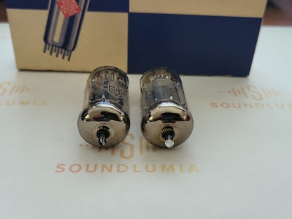 Telefunken ECC83 12AX7 17mm Smooth Plates Matched Pair ◇  Berlin '62 - NOS