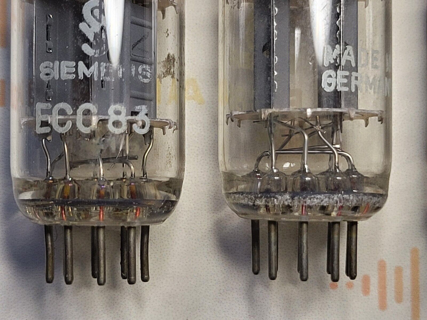 4x Siemens ECC83 12AX7 Short Plates - I61 ‡1E/‡0D - Munich 1960s