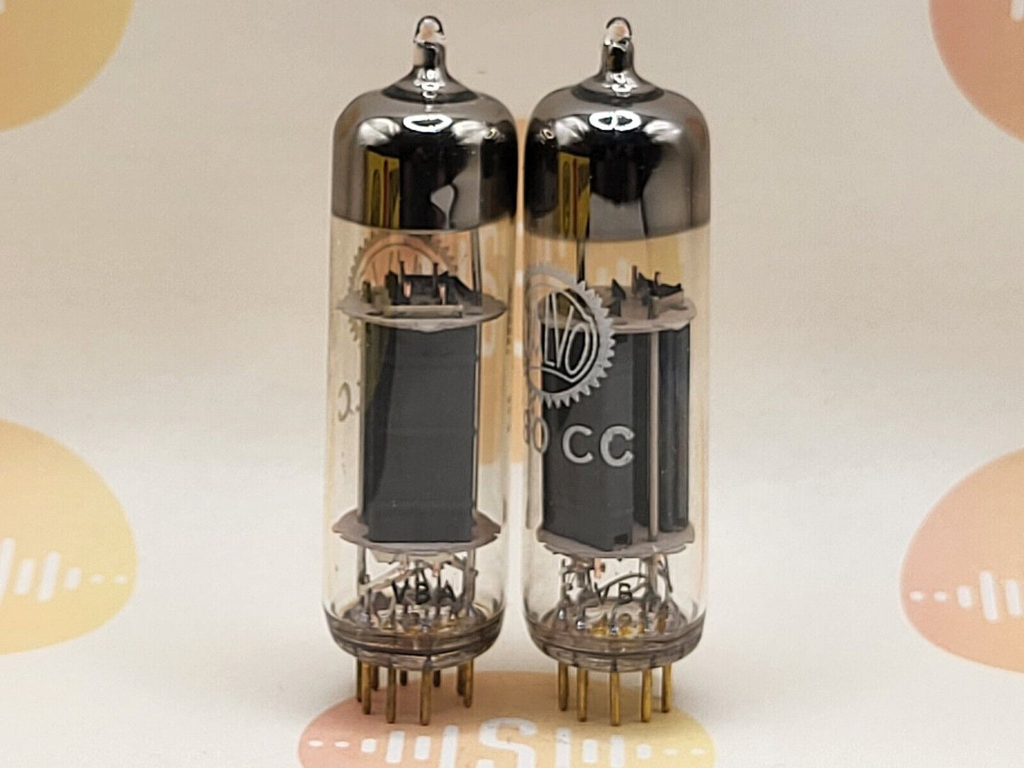 2x Philips Valvo E80CC 6085 (ECC82 equiv.) Matched Pair - Holland '62 - Near NOS