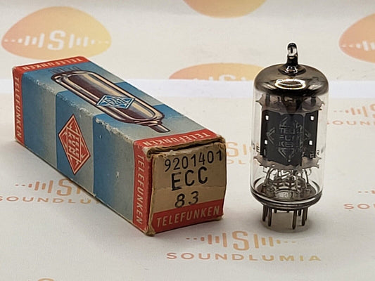 1x Telefunken ECC83 12AX7 Glatte Platten Originalverpackung - Berlin 1961 