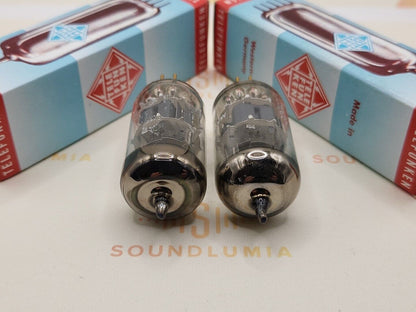 Telefunken E88CC = 6922 Matched Pair ◇ Bottom - Ulm 1968 - Strong NOS