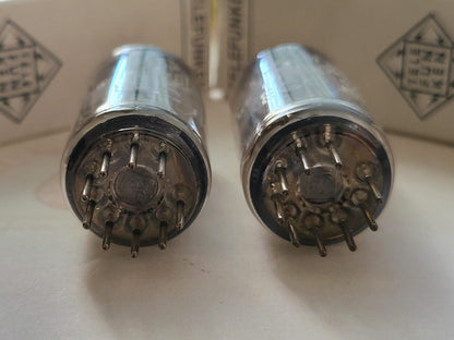 Telefunken ECC81 12AT7 Matched Pair - ◇ Unten - Berlin 1965/67 - NOS 