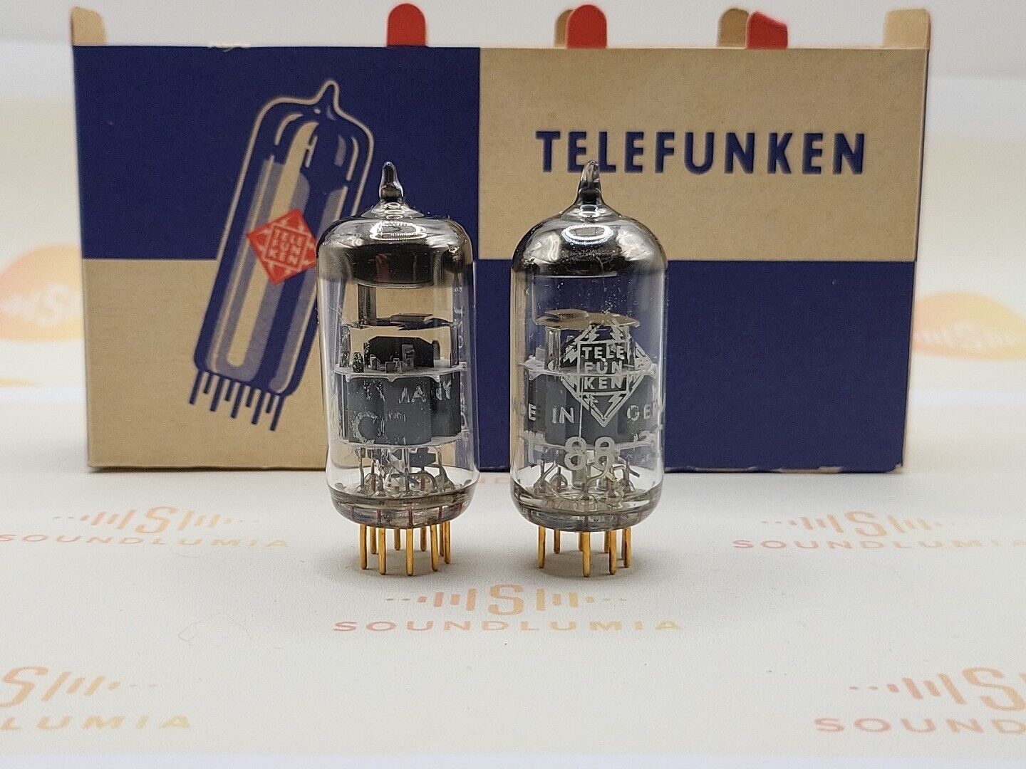 Telefunken E88CC = 6922 Matched Pair Bottom - Ulm 1968 - Strong NOS ...