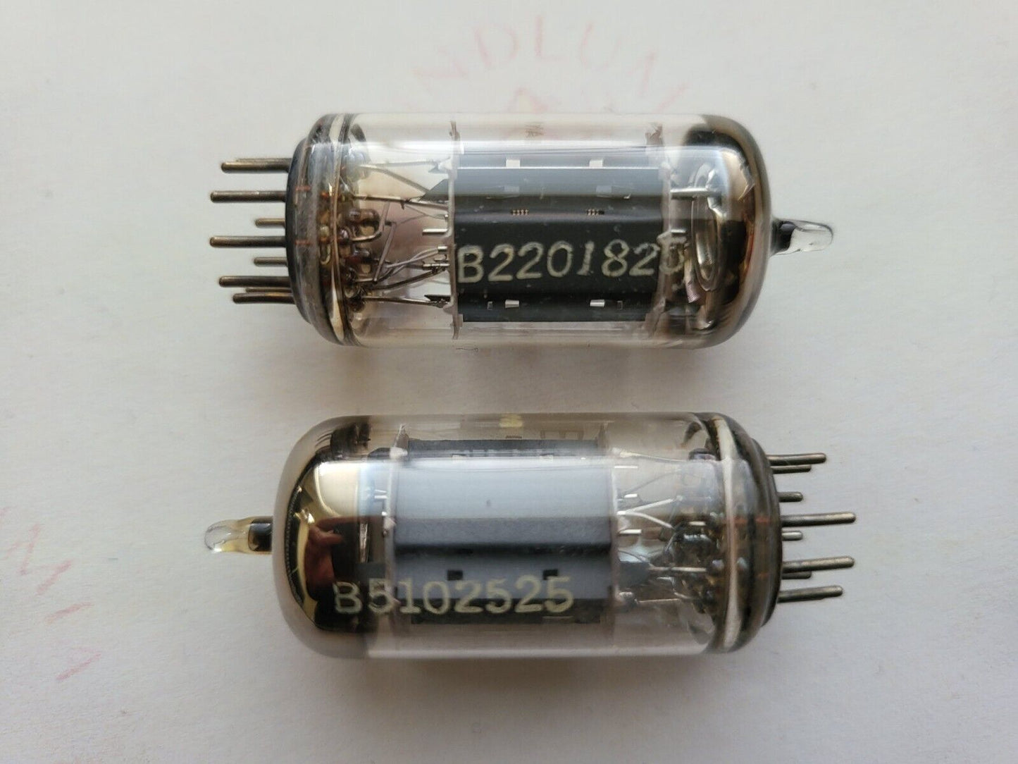 Telefunken ECC82 Matched Pair - 17mm Smooth Plates ◇ Bottom - Berlin 1961/62