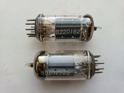 Telefunken ECC82 Matched Pair - 17mm Smooth Plates ◇ Bottom - Berlin 1961/62