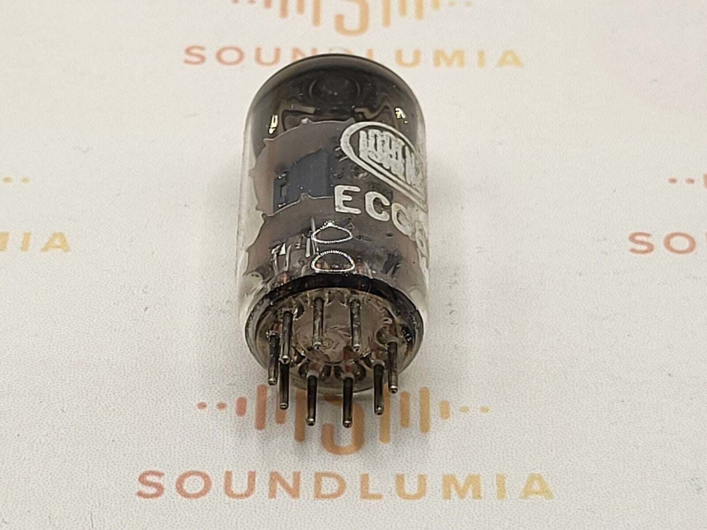 1x Lorenz ECC81 12AT7 - Pre-SEL White Round Logo - Germany 1950s - Strong