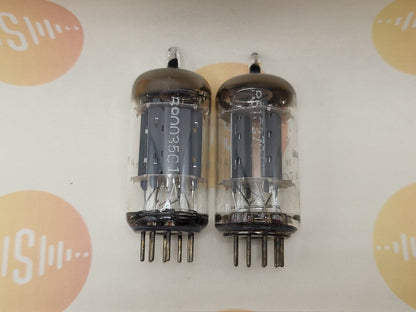 2x Telefunken ECC83 12AX7 17mm lange glatte Platten ◇ Unten - Berlin 1963 -Stark 
