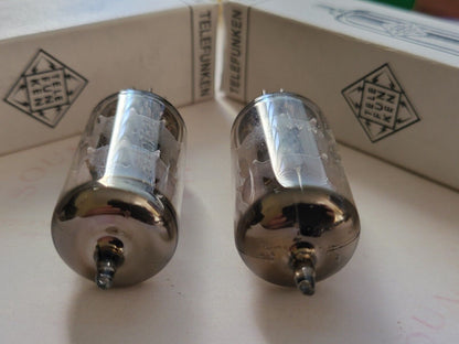 Telefunken ECC81 12AT7 Matched Pair - ◇ Unten - Berlin 1965/67 - NOS 