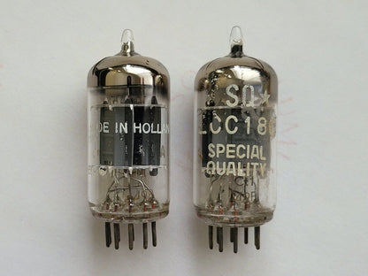 2x Amperex/Philips SQ 7316 ECC186 Foil D-getter - Heerlen, NL 1959 Ct1 -Near NOS