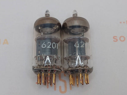 2x Valvo 6201 O-Getter BWB Falcon - Hamburg '59 - Same code - Near NOS