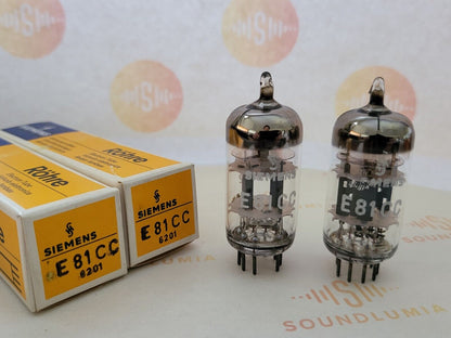 Siemens E81CC = 6201 = ECC801S Triple-Mica Matched Pair - C0 2‡ 7F - Munich - NO