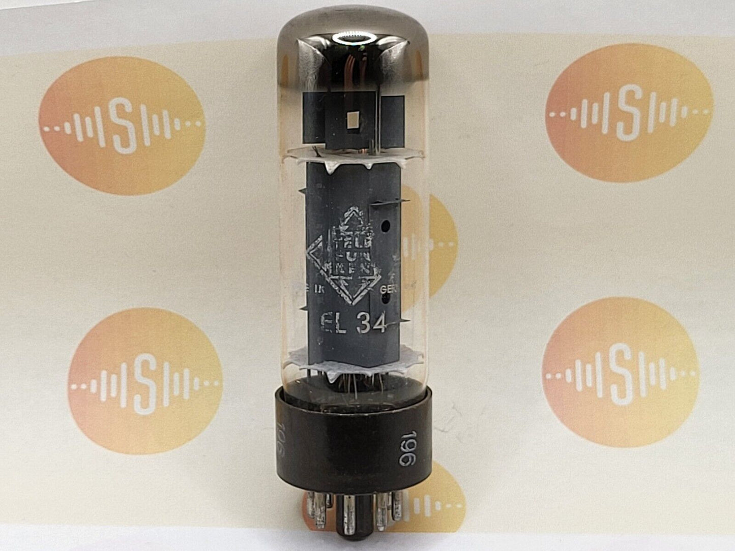 1x Telefunken EL34 6CA7 - Flügelplatten - Double O Getter - Ulm 1961 - Tests NOS