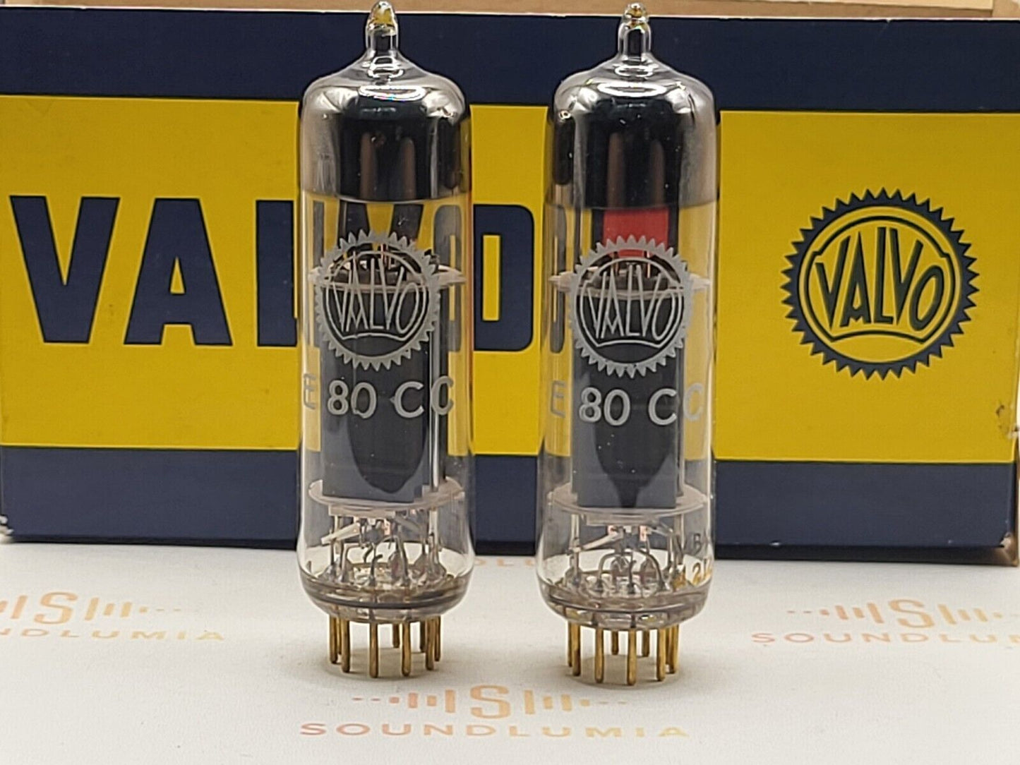 2x Philips Valvo E80CC 6085 (ECC82 equiv.) Matched Pair - Holland '62 - Near NOS